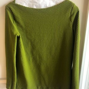 COS green boatneck shirt